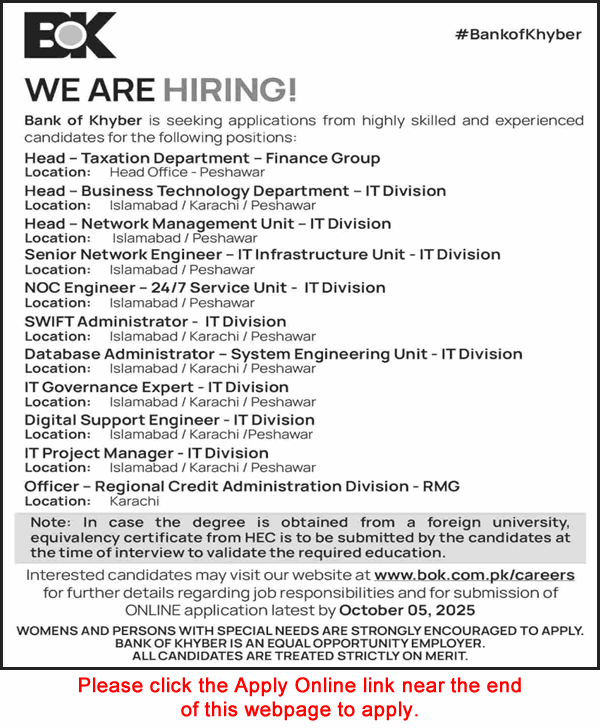 BOK Jobs